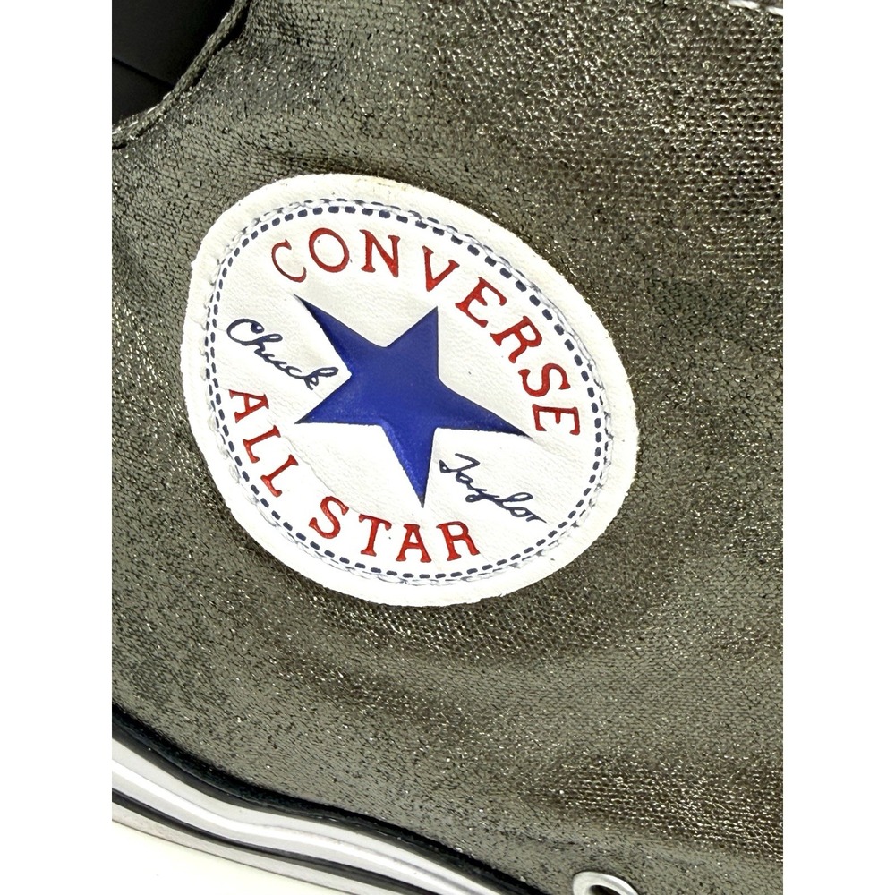 Converse Men 8 Women 10 Chuck Taylor High Top Sneakers 153179F Gold Metallic - Picture 6 of 14